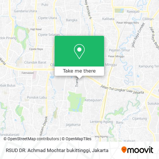 RSUD DR. Achmad Mochtar bukittinggi map