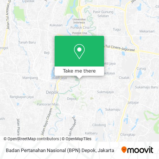 Badan Pertanahan Nasional (BPN) Depok map
