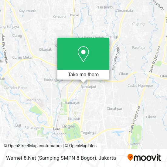 Warnet 8.Net (Samping SMPN 8 Bogor) map