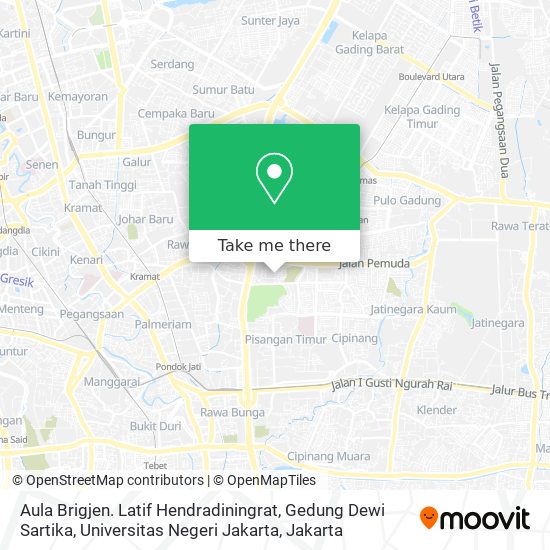 Aula Brigjen. Latif Hendradiningrat, Gedung Dewi Sartika, Universitas Negeri Jakarta map
