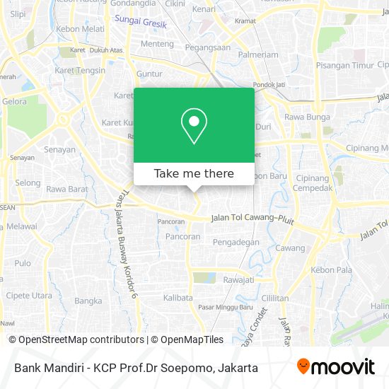 Bank Mandiri - KCP Prof.Dr Soepomo map