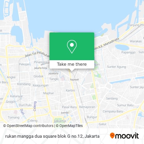 rukan mangga dua square blok G no.12 map