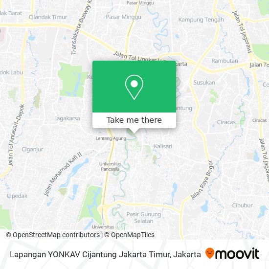 Lapangan YONKAV Cijantung Jakarta Timur map