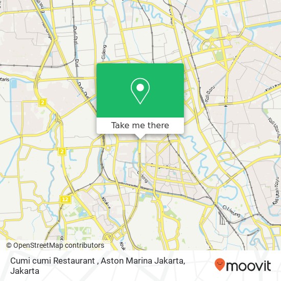 Cumi cumi Restaurant , Aston Marina Jakarta map