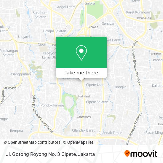 Jl. Gotong Royong No. 3 Cipete map