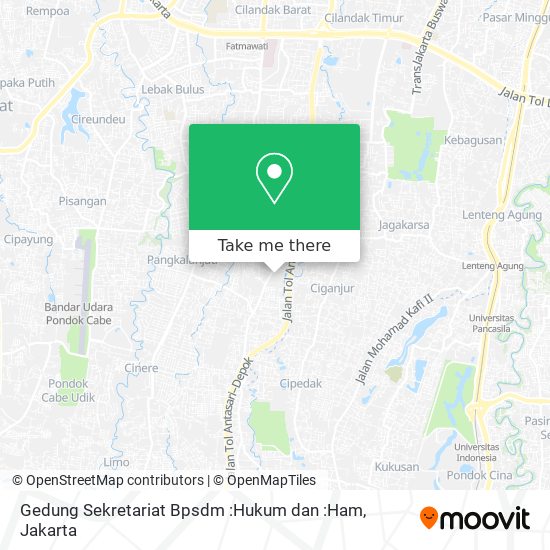 Gedung Sekretariat Bpsdm :Hukum dan :Ham map