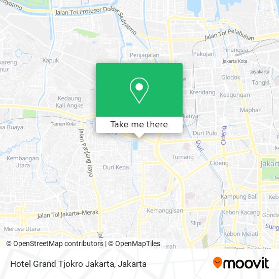 Hotel Grand Tjokro Jakarta map