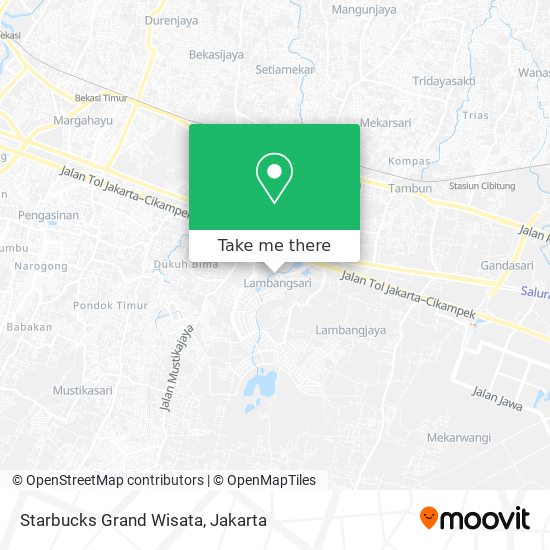 Starbucks Grand Wisata map