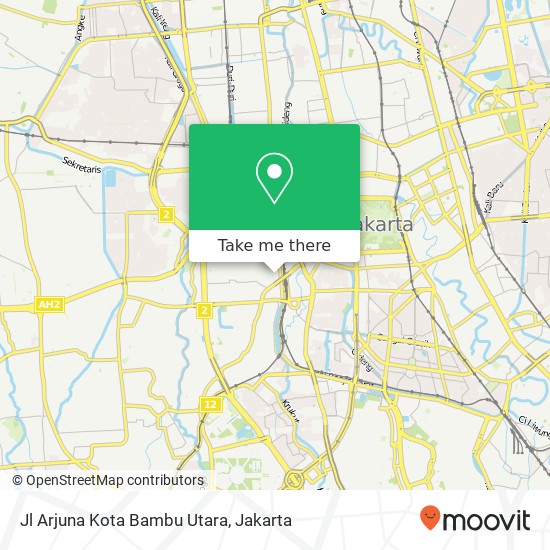 Jl Arjuna Kota Bambu Utara map