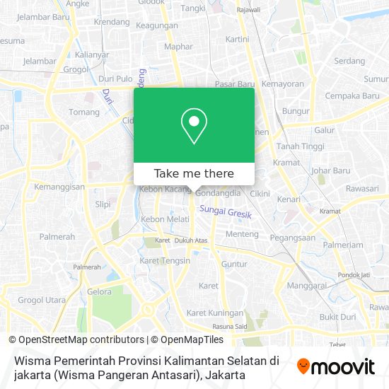 Wisma Pemerintah Provinsi Kalimantan Selatan di jakarta (Wisma Pangeran Antasari) map