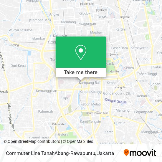 Commuter Line TanahAbang-Rawabuntu map