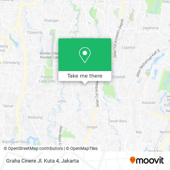 Graha Cinere Jl. Kuta 4 map