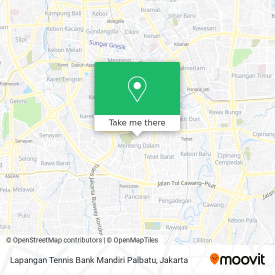 Lapangan Tennis Bank Mandiri Palbatu map