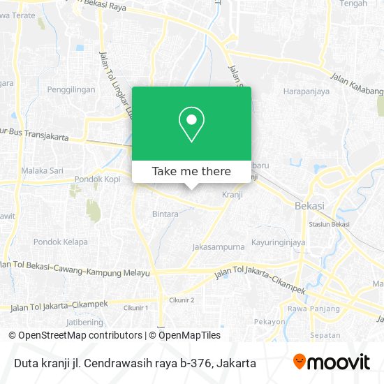 Duta kranji jl. Cendrawasih raya b-376 map