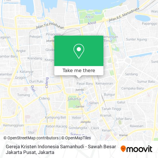 Gereja Kristen Indonesia Samanhudi - Sawah Besar Jakarta Pusat map