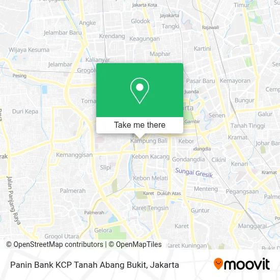 Panin Bank KCP Tanah Abang Bukit map