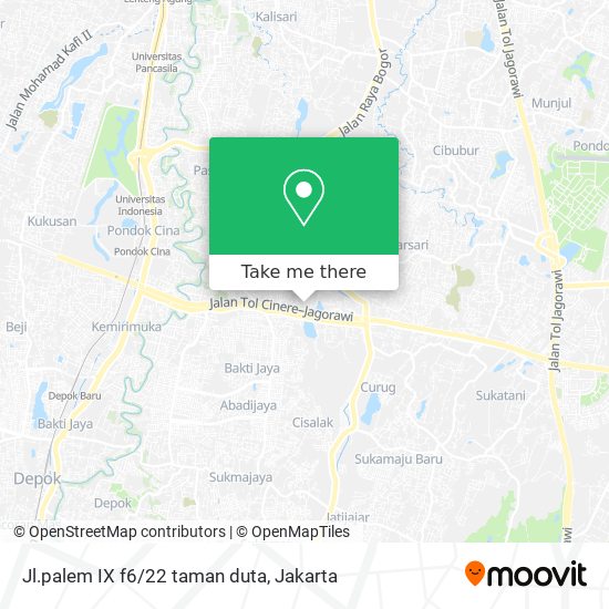 Jl.palem IX f6/22 taman duta map