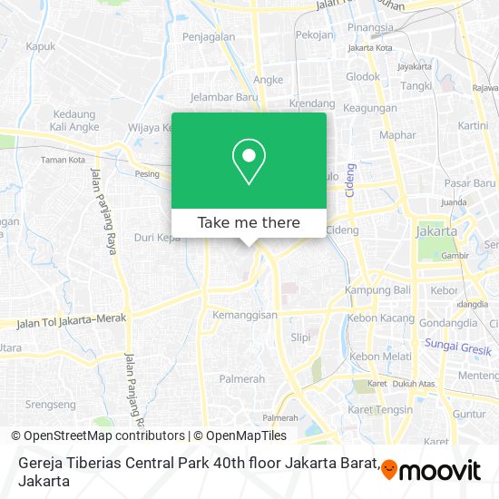 Gereja Tiberias Central Park 40th floor Jakarta Barat map