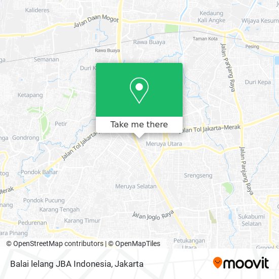 Balai lelang JBA Indonesia map