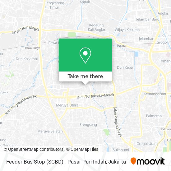 Feeder Bus Stop (SCBD) -  Pasar Puri Indah map
