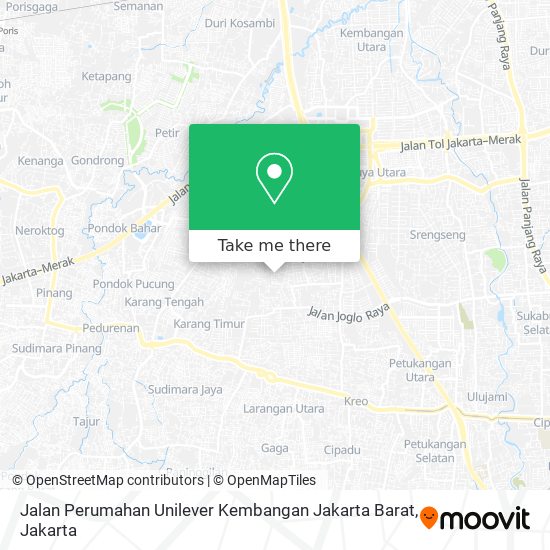 Jalan Perumahan Unilever Kembangan Jakarta Barat map