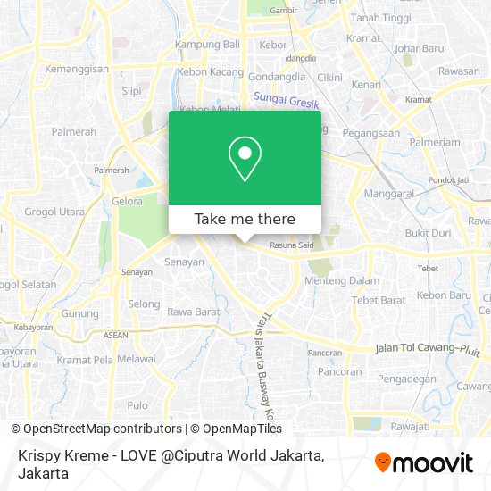 Krispy Kreme - LOVE @Ciputra World Jakarta map