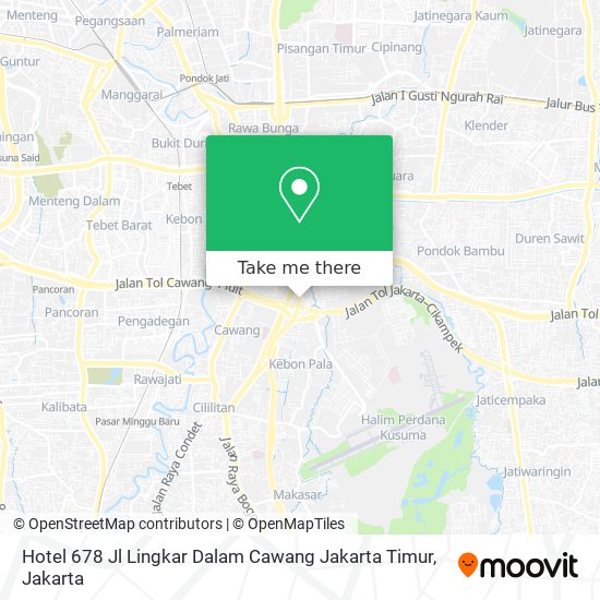 Hotel 678 Jl Lingkar Dalam Cawang Jakarta Timur map