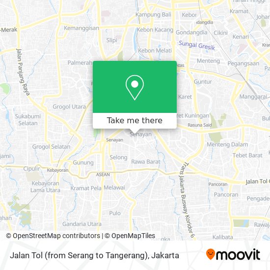 Jalan Tol (from Serang to Tangerang) map