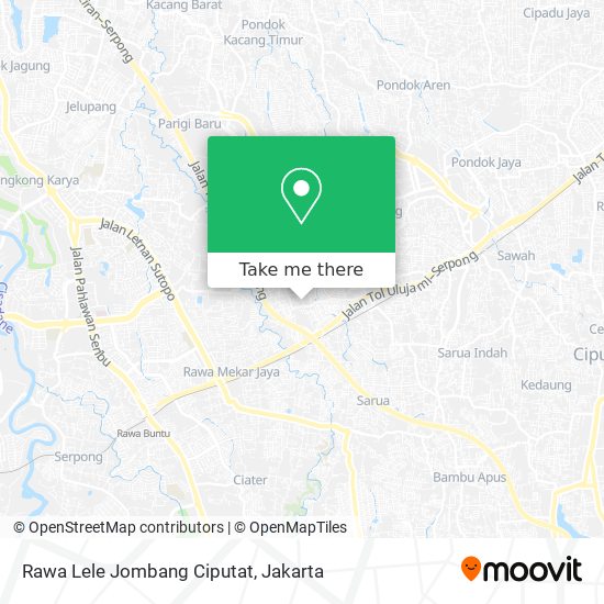 Rawa Lele Jombang Ciputat map