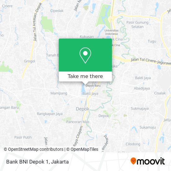 Bank BNI Depok 1 map