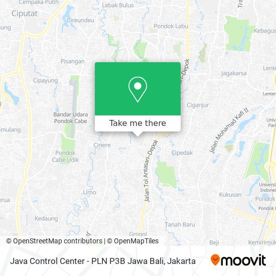 Java Control Center - PLN P3B Jawa Bali map