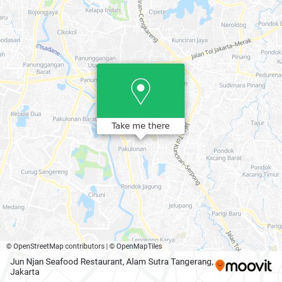 Jun Njan Seafood Restaurant, Alam Sutra Tangerang map