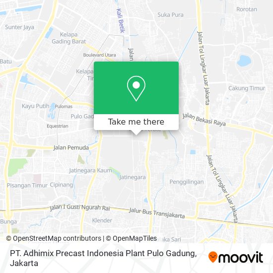 PT. Adhimix Precast Indonesia Plant Pulo Gadung map