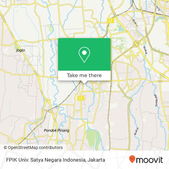 FPIK Univ. Satya Negara Indonesia map