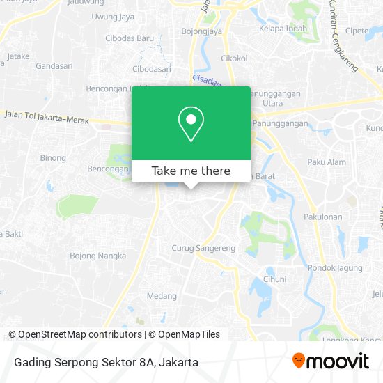 Gading Serpong Sektor 8A map