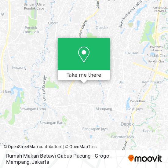 Rumah Makan Betawi Gabus Pucung - Grogol Mampang map