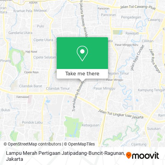 Lampu Merah Pertigaan Jatipadang-Buncit-Ragunan map