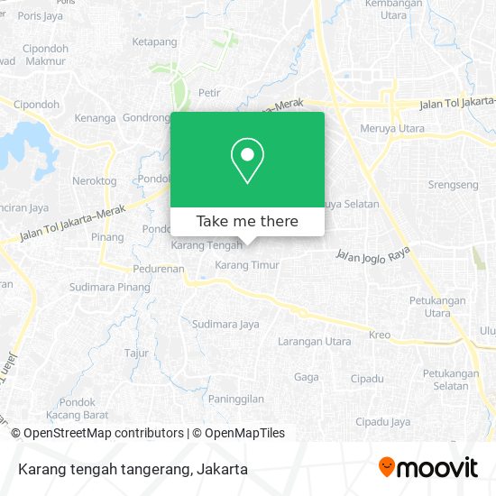 Karang tengah tangerang map