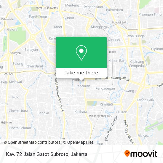 Kav. 72 Jalan Gatot Subroto map