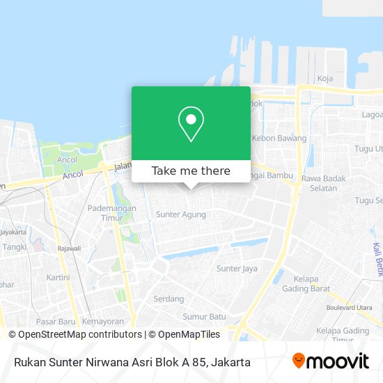 Rukan Sunter Nirwana Asri Blok A 85 map