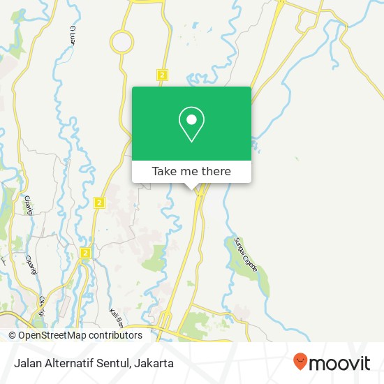 Jalan Alternatif Sentul map