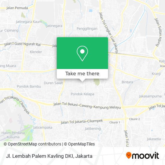 Jl. Lembah Palem Kavling DKI map