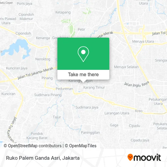 Ruko Palem Ganda Asri map