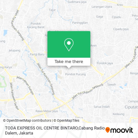 TODA EXPRESS OIL CENTRE BINTARO,Cabang Radio Dalem map