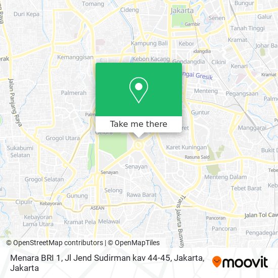 Menara BRI 1, Jl Jend Sudirman kav 44-45, Jakarta map