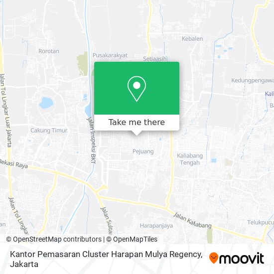 Kantor Pemasaran Cluster Harapan Mulya Regency map