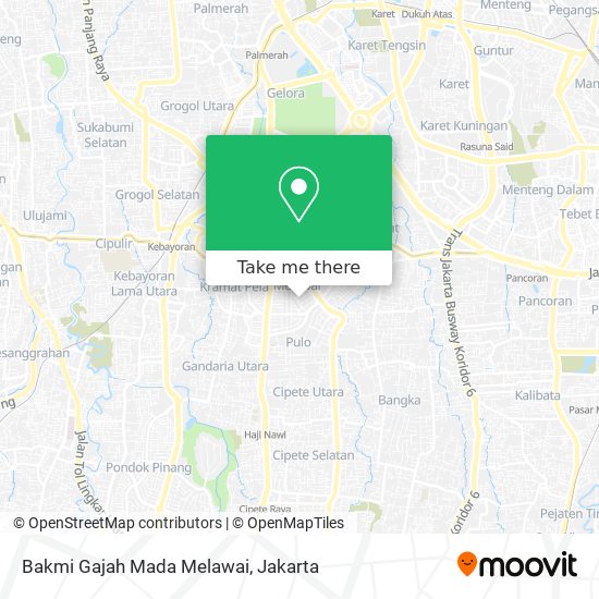 Bakmi Gajah Mada Melawai map