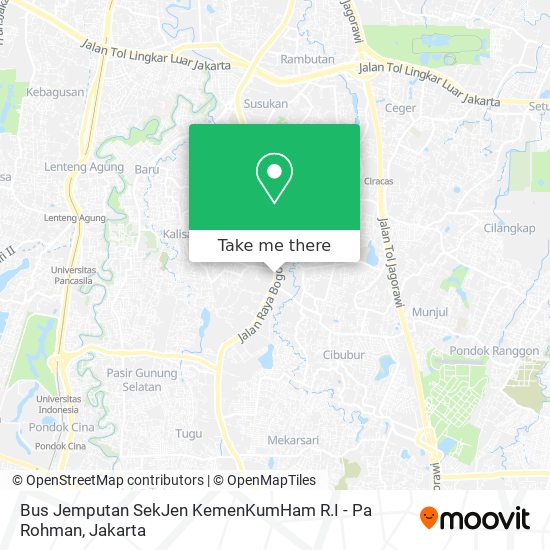 Bus Jemputan SekJen KemenKumHam R.I - Pa Rohman map