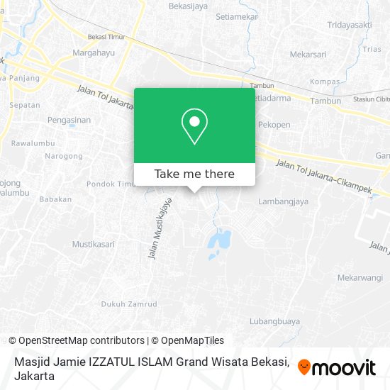 Masjid Jamie IZZATUL ISLAM Grand Wisata Bekasi map