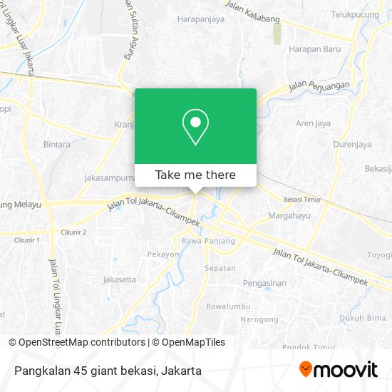 Pangkalan 45 giant bekasi map